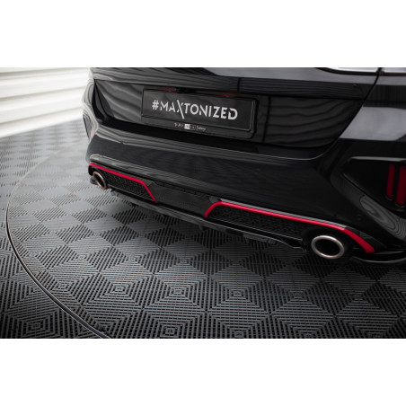 Splitter posteriore (con barre verticali) Kia Ceed GT Mk3 Facelift (Cod. M-KI-CE-3F-GT-RD1G+RD2G)