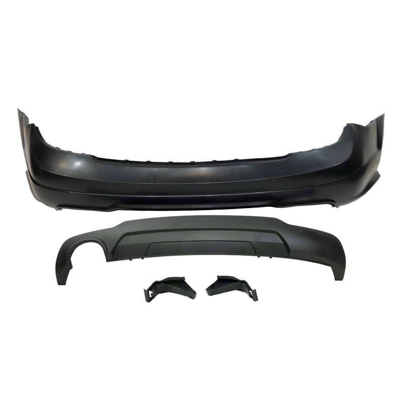Paraurti Posteriore Mercedes W204 07-13 2-4P 1 Scarico Look AMG ABS (Cod. E-TCM0178)