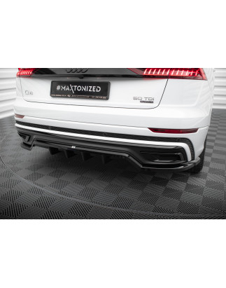 Splitter posteriore (con barre verticali) Audi Q8 S-Line Mk1 (Cod. M-AU-Q8-1-SLINE-RD1G+RD2G)