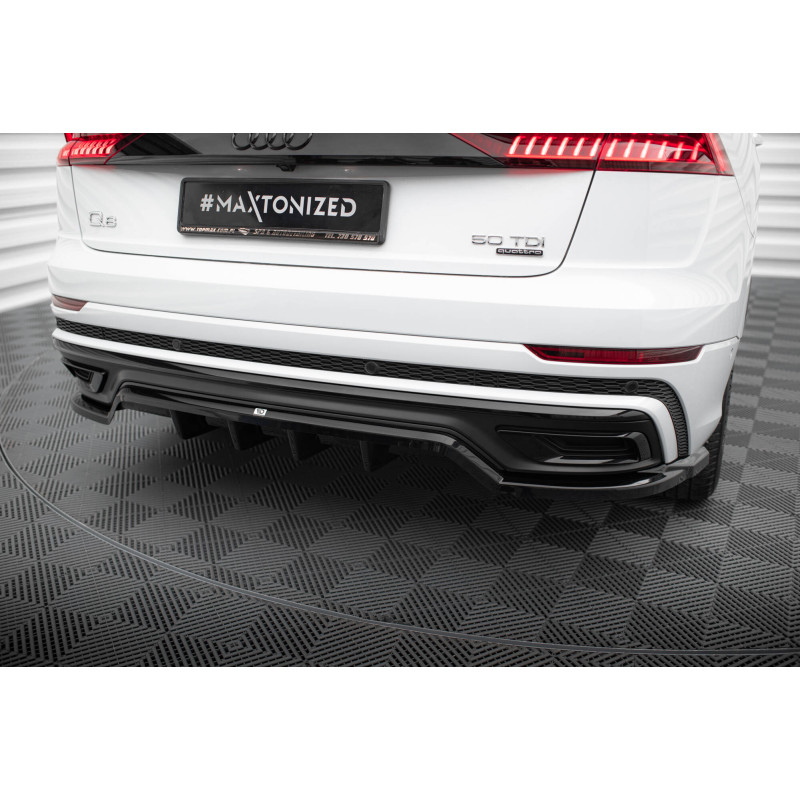 Splitter posteriore (con barre verticali) Audi Q8 S-Line Mk1 (Cod. M-AU-Q8-1-SLINE-RD1G+RD2G)