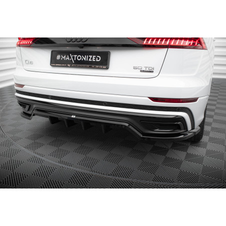 Splitter posteriore (con barre verticali) Audi Q8 S-Line Mk1 (Cod. M-AU-Q8-1-SLINE-RD1G+RD2G)