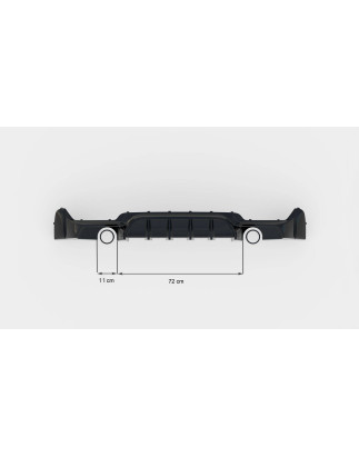 Sottoparaurti posteriore BMW 4 M-Pack F32 / F36 / F33 (Version 2x1 scarico) (Cod. M-BM-4-F32-MPACK-R