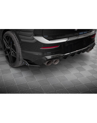 Splitters posteriori laterali V.5 + Flaps Volkswagen Golf R  Mk8 (Cod. M-VW-GO-8-R-RSD5G+RSF1B)