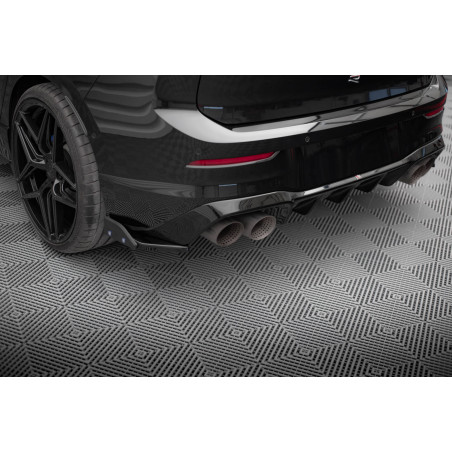 Splitters posteriori laterali V.5 + Flaps Volkswagen Golf R  Mk8 (Cod. M-VW-GO-8-R-RSD5G+RSF1B)