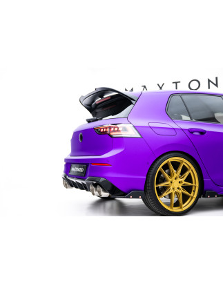 Splitters posteriori laterali V.5 + Flaps Volkswagen Golf R  Mk8 (Cod. M-VW-GO-8-R-RSD5G+RSF1B)