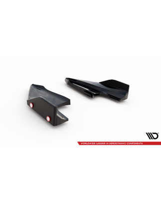 Splitters posteriori laterali V.5 + Flaps Volkswagen Golf R  Mk8 (Cod. M-VW-GO-8-R-RSD5G+RSF1B)