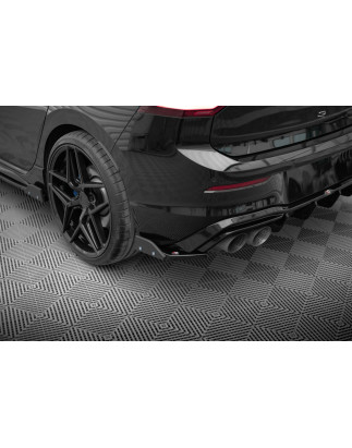 Splitters posteriori laterali V.6 + Flaps Volkswagen Golf R  Mk8 (Cod. M-VW-GO-8-R-RSD6G+RSF1B)