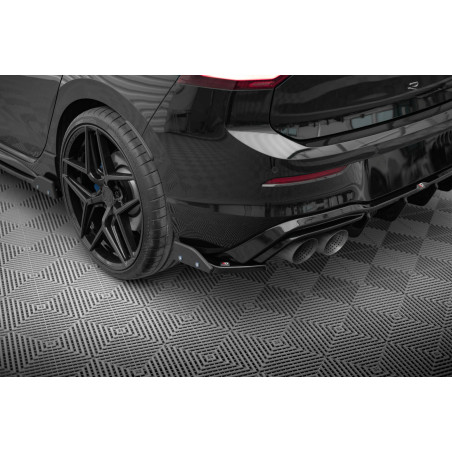 Splitters posteriori laterali V.6 + Flaps Volkswagen Golf R  Mk8 (Cod. M-VW-GO-8-R-RSD6G+RSF1B)