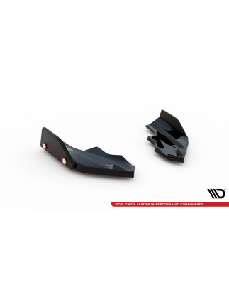 Splitters posteriori laterali V.6 + Flaps Volkswagen Golf R  Mk8 (Cod. M-VW-GO-8-R-RSD6G+RSF1B)