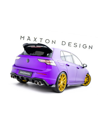 Splitters posteriori laterali V.6 + Flaps Volkswagen Golf R  Mk8 (Cod. M-VW-GO-8-R-RSD6G+RSF1B)