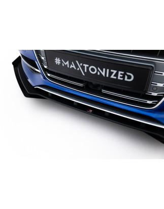 SPLITTER ANTERIORE street pro + Flaps Audi S3 / A3 S-Line berlina 8V (Cod. M-AUS33SCNC-FD1B+FSF1G)