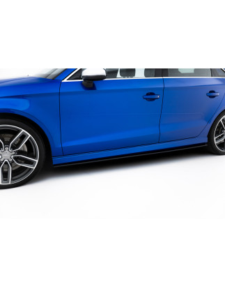 Diffusori minigonne street pro Audi S3 / A3 S-Line berlina 8V (Cod. M-AUS33SCNC-SD1B)