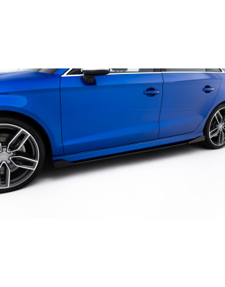 Diffusori minigonne street pro + Flaps Audi S3 / A3 S-Line berlina 8V (Cod. M-AUS33SCNC-SD1B+SF1G)