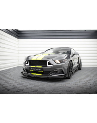 SPLITTER ANTERIORE street pro + Flaps Ford Mustang GT Mk6  (Cod. M-FOMU6GTCNC-FD1B+FSF1G)