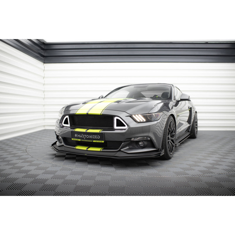 SPLITTER ANTERIORE street pro + Flaps Ford Mustang GT Mk6  (Cod. M-FOMU6GTCNC-FD1B+FSF1G)