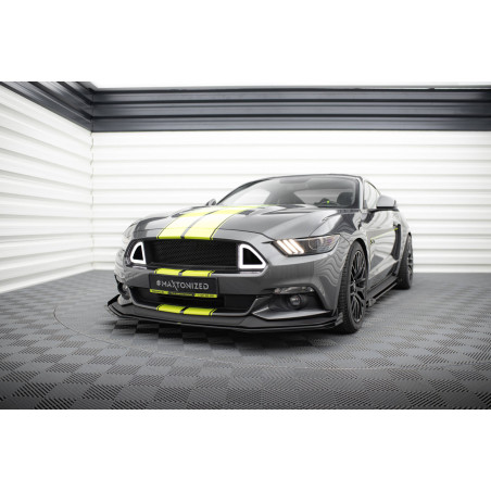 SPLITTER ANTERIORE street pro + Flaps Ford Mustang GT Mk6  (Cod. M-FOMU6GTCNC-FD1B+FSF1G)