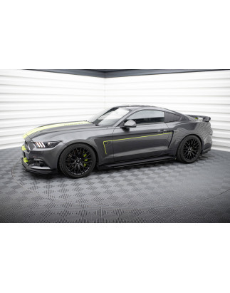 Diffusori minigonne street pro + Flaps Ford Mustang GT Mk6  (Cod. M-FOMU6GTCNC-SD1B+SF1G)