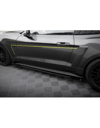 Diffusori minigonne street pro + Flaps Ford Mustang GT Mk6  (Cod. M-FOMU6GTCNC-SD1B+SF1G)
