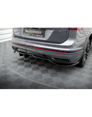 Splitter posteriore (con barre verticali) Volkswagen Tiguan Allspace R-Line Mk2 Facelift (Cod. M-VW-