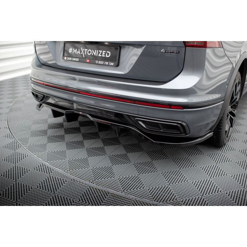 Splitter posteriore (con barre verticali) Volkswagen Tiguan Allspace R-Line Mk2 Facelift (Cod. M-VW- Splitter posteriore (con barre verticali) Volkswagen Tiguan Allspace R-Line Mk2 Facelift (Cod. M-VW-