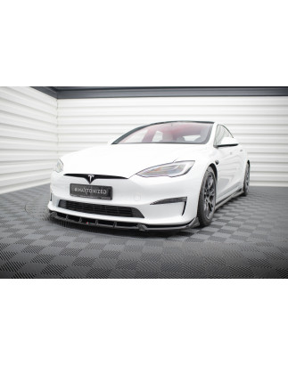 SPLITTER ANTERIORE V.1 Tesla Model S Plaid Mk1 Facelift (Cod. M-TE-MODELS-1F2-PL-FD1G)