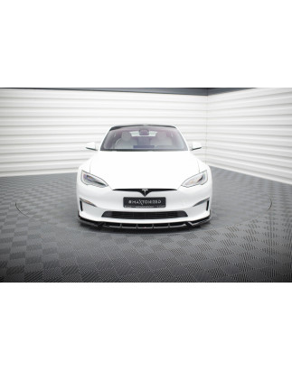 SPLITTER ANTERIORE V.1 Tesla Model S Plaid Mk1 Facelift (Cod. M-TE-MODELS-1F2-PL-FD1G)