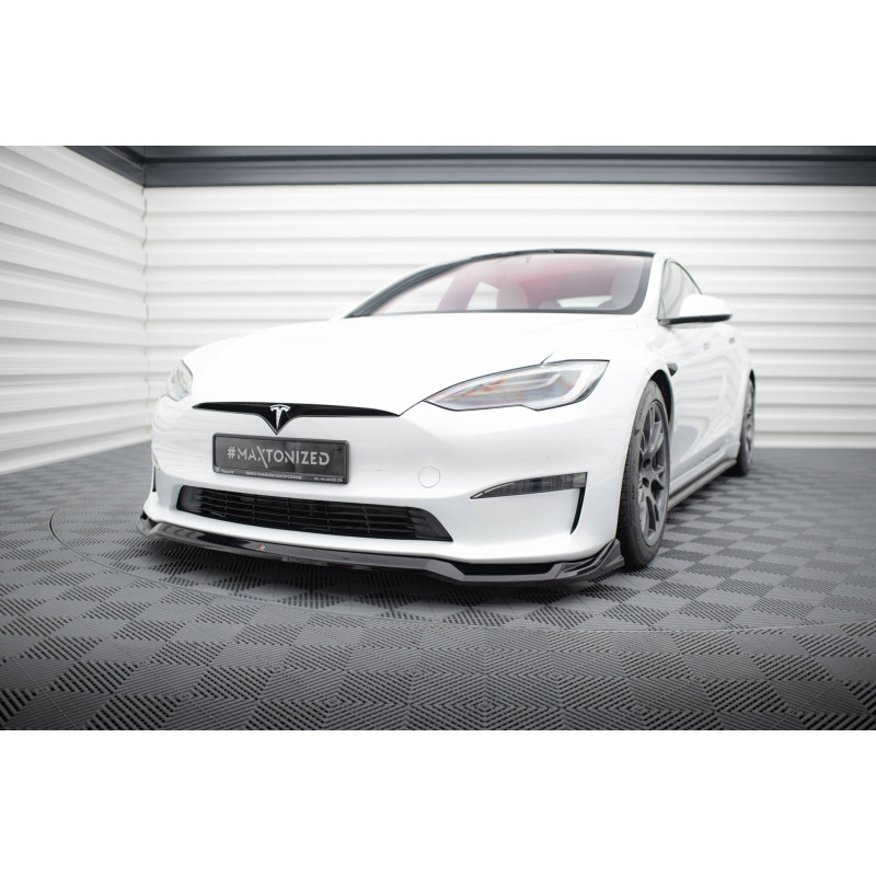 SPLITTER ANTERIORE V.2 Tesla Model S Plaid Mk1 Facelift (Cod. M-TE-MODELS-1F2-PL-FD2G)