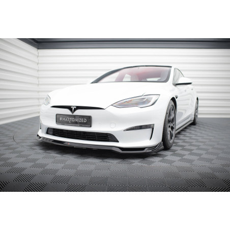 SPLITTER ANTERIORE V.2 Tesla Model S Plaid Mk1 Facelift (Cod. M-TE-MODELS-1F2-PL-FD2G)