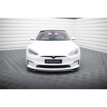 SPLITTER ANTERIORE V.2 Tesla Model S Plaid Mk1 Facelift (Cod. M-TE-MODELS-1F2-PL-FD2G)