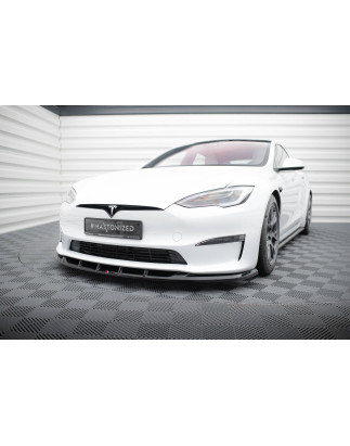 SPLITTER ANTERIORE V.3 Tesla Model S Plaid Mk1 Facelift (Cod. M-TE-MODELS-1F2-PL-FD3G)