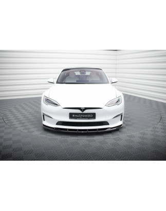 SPLITTER ANTERIORE V.3 Tesla Model S Plaid Mk1 Facelift (Cod. M-TE-MODELS-1F2-PL-FD3G)