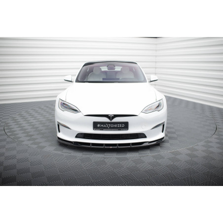 SPLITTER ANTERIORE V.3 Tesla Model S Plaid Mk1 Facelift (Cod. M-TE-MODELS-1F2-PL-FD3G)