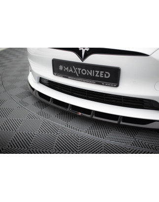 SPLITTER ANTERIORE V.3 Tesla Model S Plaid Mk1 Facelift (Cod. M-TE-MODELS-1F2-PL-FD3G)