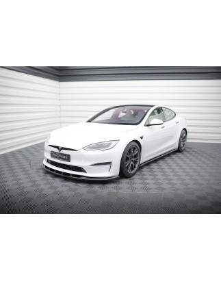 SPLITTER ANTERIORE V.3 Tesla Model S Plaid Mk1 Facelift (Cod. M-TE-MODELS-1F2-PL-FD3G)