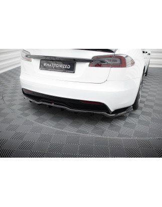 Splitter posteriore (con barre verticali) V.1 Tesla Model S Plaid Mk1 Facelift (Cod. M-TE-MODELS-1F2