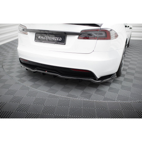 Splitter posteriore (con barre verticali) V.1 Tesla Model S Plaid Mk1 Facelift (Cod. M-TE-MODELS-1F2