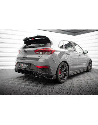 Splitters posteriori laterali V.4 + Flaps Hyundai I30 N  Mk3 Facelift (Cod. M-HY-I30-3F-N-RSD4G+RSF1