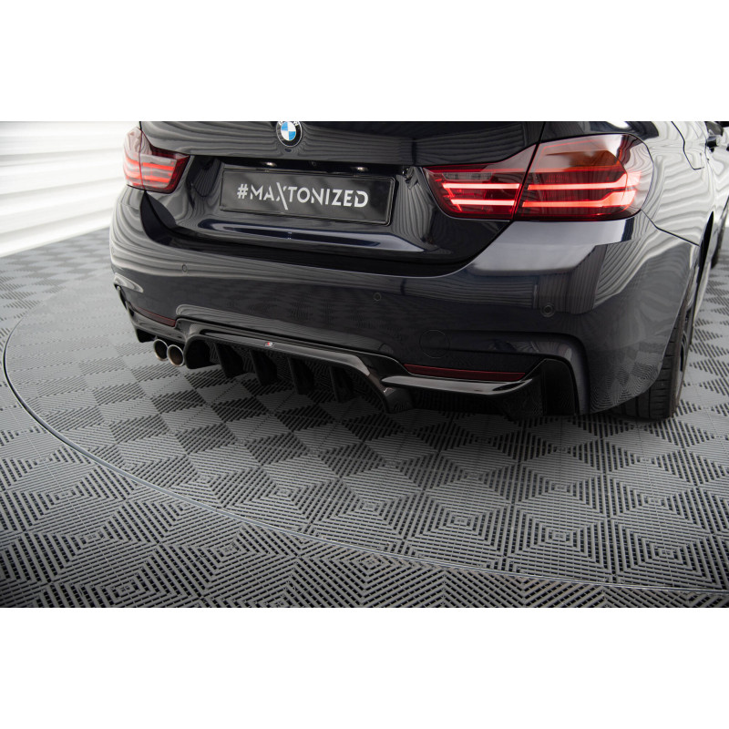 Sottoparaurti posteriore BMW 4 M-Pack F32 / F36 / F33 (Version 1x1 scarico) (Cod. M-BM-4-F32-MPACK-R