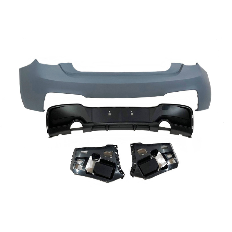 Paraurti Posteriore BMW F20 / F21 3-5P 12-14 Look M Performance 2 Scarico (Cod. E-TCBF2051)
