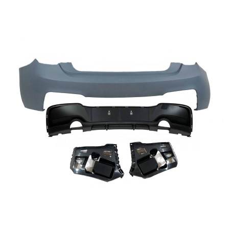 Paraurti Posteriore BMW F20 / F21 3-5P 12-14 Look M Performance 2 Scarico (Cod. E-TCBF2051)
