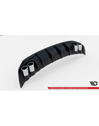 Sottoparaurti posteriore + scarico Ends Imitation Audi A3 S-Line berlina 8Y (Cod. M-AU-S3-8Y-S-RS1G+