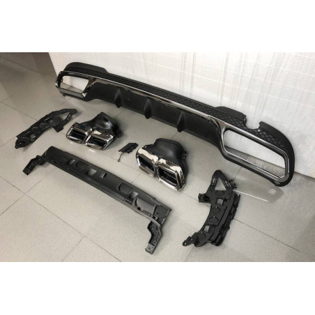 Diffusore Posteriore Mercedes W212 SW / 4P 2014-2015 Look AMG E63 (Cod. E-TCM0128)