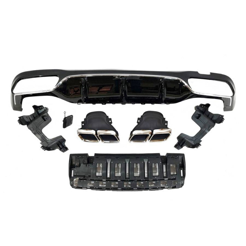 Diffusore Posteriore Mercedes W213 4 porte / Station Wagon look AMG E63 ABS (Cod. E-TCM0129)