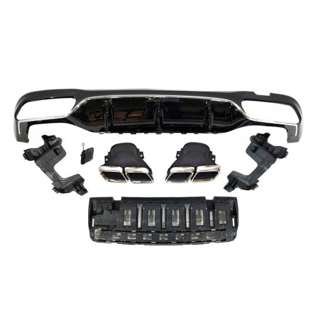 Diffusore Posteriore Mercedes W213 4 porte / Station Wagon look AMG E63 ABS (Cod. E-TCM0129)