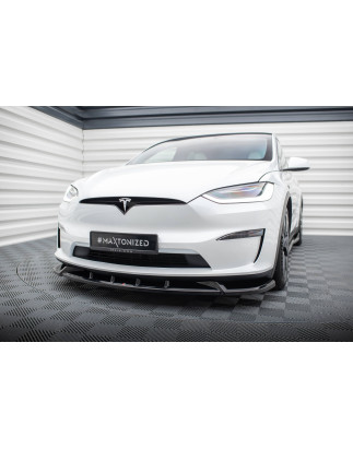SPLITTER ANTERIORE V.2 Tesla Model X Mk1 Facelift (Cod. M-TE-MODELX-1F-FD2G)
