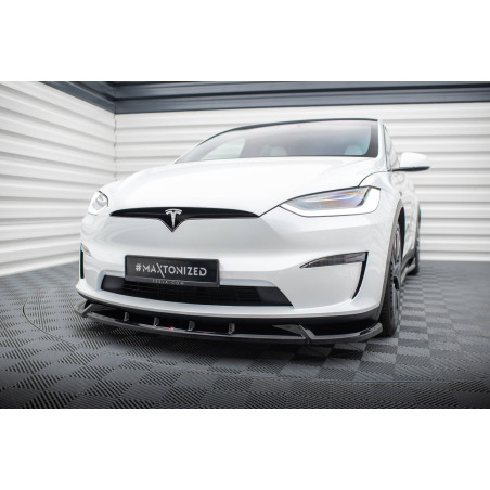 SPLITTER ANTERIORE V.2 Tesla Model X Mk1 Facelift (Cod. M-TE-MODELX-1F-FD2G)