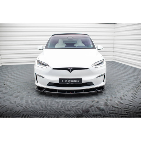 SPLITTER ANTERIORE V.2 Tesla Model X Mk1 Facelift (Cod. M-TE-MODELX-1F-FD2G)