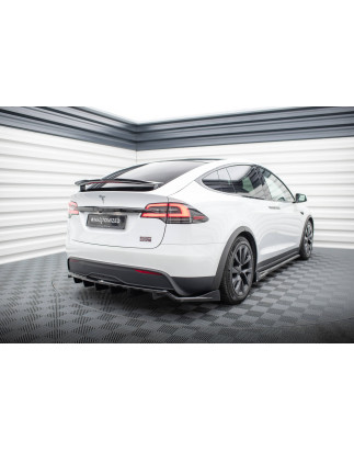 Splitter posteriore (con barre verticali) Tesla Model X Mk1 Facelift (Cod. M-TE-MODELX-1F-RD1G+RD2G)