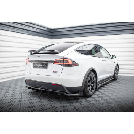 Splitter posteriore (con barre verticali) Tesla Model X Mk1 Facelift (Cod. M-TE-MODELX-1F-RD1G+RD2G)