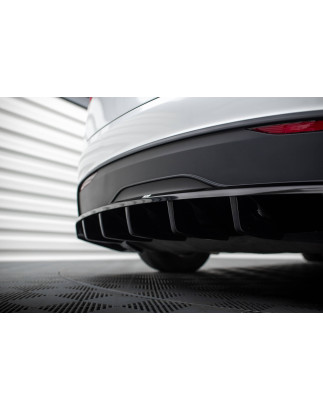 Splitter posteriore (con barre verticali) Tesla Model X Mk1 Facelift (Cod. M-TE-MODELX-1F-RD1G+RD2G)